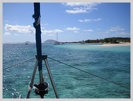 Landing at Ile Plate island