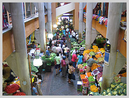 The market of Port Louis, capital of Mauritius