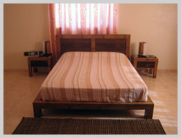 One of the four double bedrooms in the villa