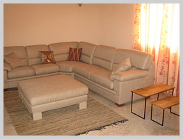 The large corner sofa in the living room