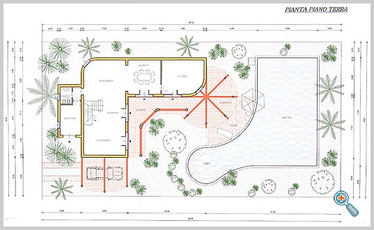 The gound floor plan